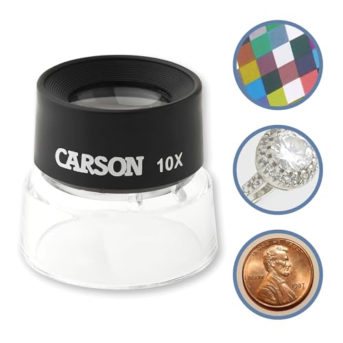 Imagen principal de Carson LL-10 Lupa de Contacto LumiLoupe de 10x, negro, transparente