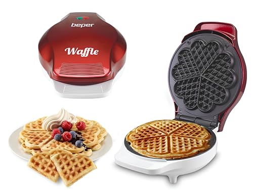 Imagen principal de BEPER BT.603Y Plancha para Waffle, Gofrera, 5 Gofres a la Vez, Plancha