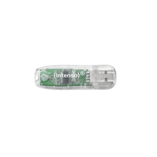 Imagen principal de Intenso Rainbow Line - Memoria USB 2.0 de 32 GB (28 MB/s, Tapa), Trans