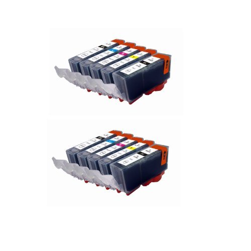 Imagen principal de Bramacartuchos - 10 X Cartuchos compatibles Non Oem Canon Pgi-520 Cli-