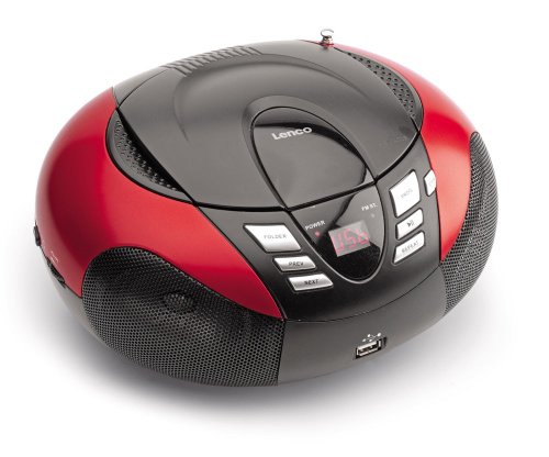 Imagen principal de Lenco SCD-37 - Reproductor de CD para niños (2 x 1,5 W RMS), Color Ro