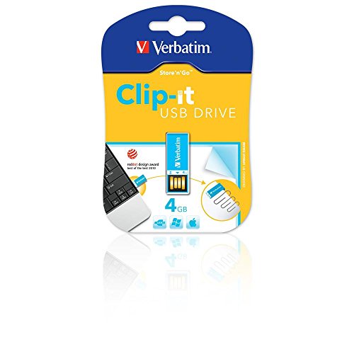 Imagen principal de Verbatim Clip-it - Memoria USB 2.0 de 4 GB, Color Azul
