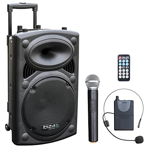 Imagen principal de Ibiza - PORT12VHF-BT - Altavoz portátil 12/700W MAX con 2 micrófonos