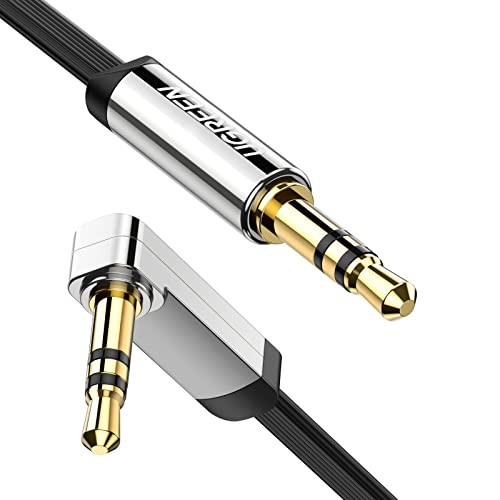 Imagen principal de UGREEN Cable Audio Jack 3.5 Macho Nylon Trenzado Plano 90 Grados Auxil