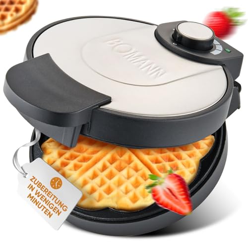 Imagen principal de Bomann WA 1365 CB Gofrera con Base en Forma de corazón, 1000 W, Acero