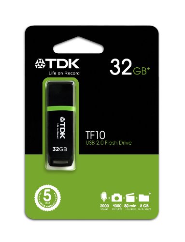 Imagen principal de TDK TF10 - Memoria USB 2.0 de 32 GB, Negro