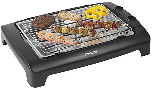 Imagen principal de Bestron Barbacoa Eléctrica de Mesa con Bandeja Recoge Grasa, 2000 W, 