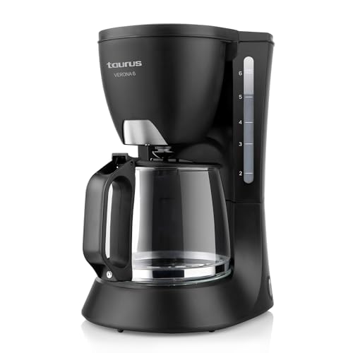 Imagen principal de Taurus Cafetera Goteo Verona 6 6 Tazas, 600 W, 6 Cups, plástico, Negr