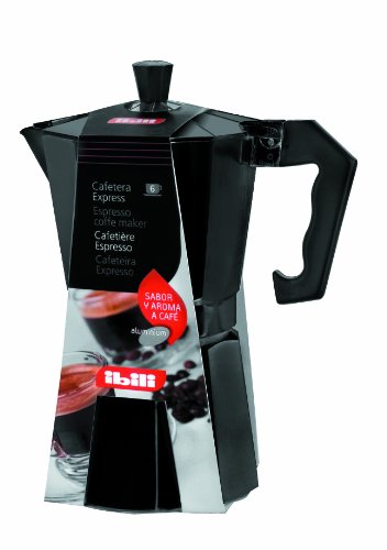 Imagen principal de IBILI - Cafetera express Bahia Negra, 3 tazas, 150 ml, Aluminio