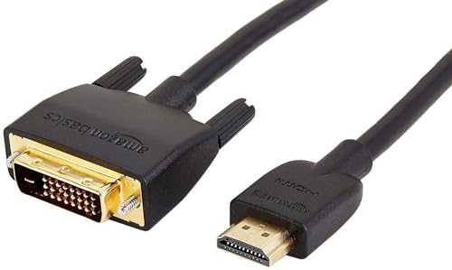 Imagen principal de Amazon Basics Cable Adaptador de HDMI-A a DVI (Macho), bidireccional d