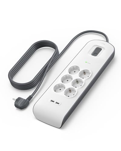 Imagen principal de Belkin Regleta de enchufes con 6 tomas y 2 puertos USB-A (2,4 A) con p