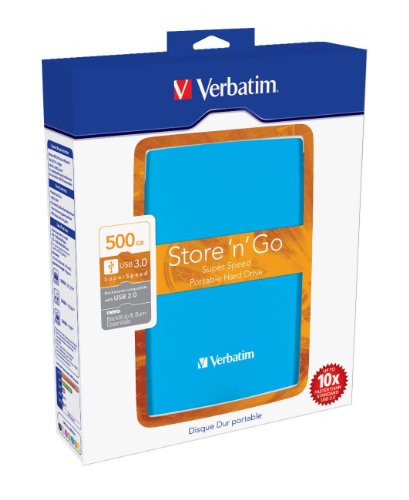 Imagen principal de Verbatim External HD 500 GB Blue 2.5 inch, 64 mm, USB 3,0, 53026 (2.5 