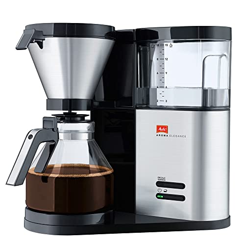 Imagen principal de Melitta Cafetera de filtro con jarra de vidrio, Aroma Elegance, Negro/