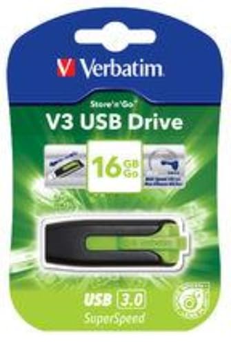 Imagen principal de Verbatim 49177 - Memoria USB 3.0 de 16 GB (60 MB/s), Color Verde