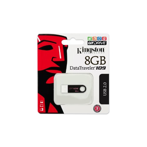 Imagen principal de Kingston DataTraveler 109 - Memoria USB 8GB (Negro, USB 2.0)