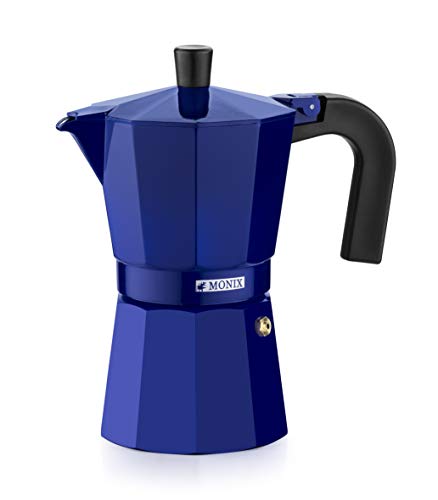 Imagen principal de Monix Cobalto Cafetera Italiana, 6 Tazas, Color Cobalto, Aluminio, 10 