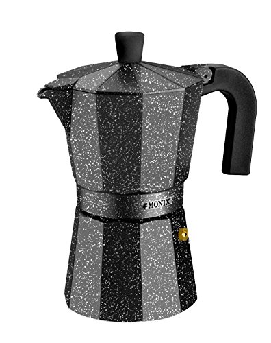 Imagen principal de Monix Vitro Rock-Cafetera Italiana de Aluminio, 12 Tazas, 12 cm