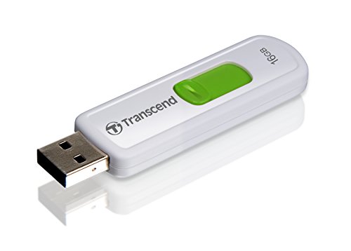 Imagen principal de Transcend JetFlash 530 - Memoria USB de 16 GB, Color Blanco y Verde