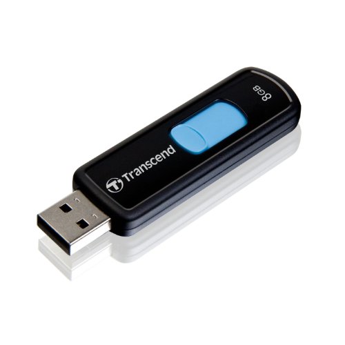 Imagen principal de Transcend JetFlash 500 - Memoria USB 2.0 de 8 GB (15 MB/s), Color Azul