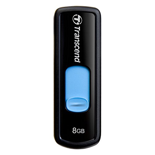 Imagen principal de Transcend JetFlash 500 - Memoria USB 2.0 de 8 GB (15 MB/s), Color Azul