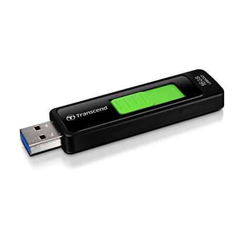 Imagen principal de Transcend JetFlash 760 - Memoria USB 3.0 de 16 GB sin Tapa, Negro