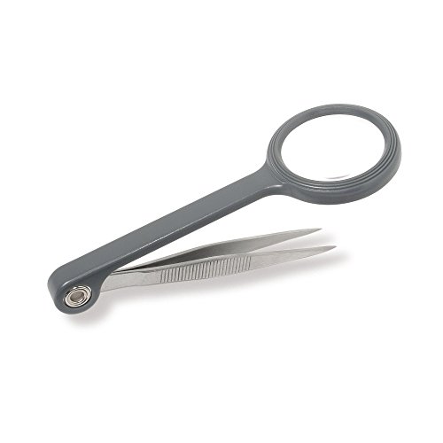 Imagen principal de Handlupe mit integrierter Pinzette Carson MagniGrip Grau
