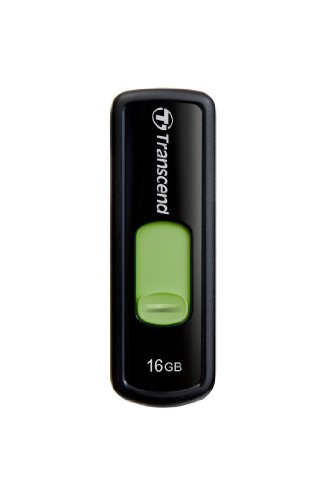 Imagen principal de Transcend JetFlash 500 - Memoria USB 2.0, 16 GB, color negro/verde