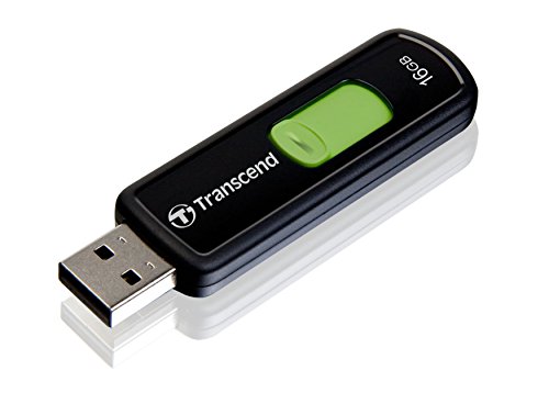 Imagen principal de Transcend JetFlash 500 - Memoria USB 2.0, 16 GB, color negro/verde