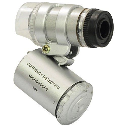 Imagen principal de Forrader - Microscopio de bolsillo de 60x con detector UV de moneda fa