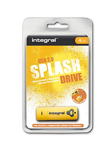 Imagen principal de Integral 4GB Splash Drive - Memoria USB (Amarillo, USB 2.0, 0-60 °C, 