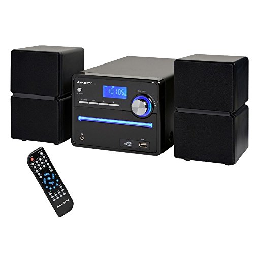 Imagen principal de Majestic 122336 BK Sistema Micro Hi-Fi con Reproductor CD/MP3 y Radio 