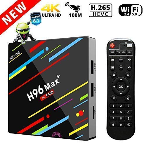 Imagen principal de TV Box Android 8.1, 4G 64G LinStar MAX+ Smart 4K TV Box RK3328 Quad Co