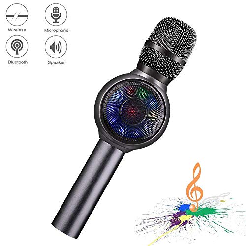 Imagen principal de Microfono inalambrico karaoke Bluetooth, NINE CUBE 3-en-1 microfono de