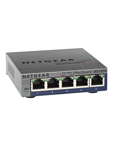 Imagen principal de NETGEAR Switch Gigabit gestionable de 5 puertos GS105E Prosafe+