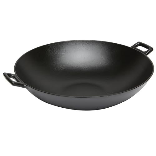 Imagen principal de Amazon Basics - Wok en hierro fundido pretratado - 35.5 cm