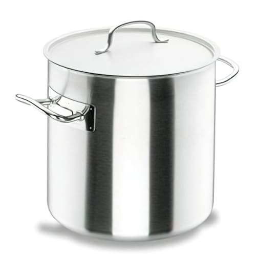 Imagen principal de LACOR 50124 Olla Alta Acero Inoxidable, Incluye Tapa, Apta para todo t