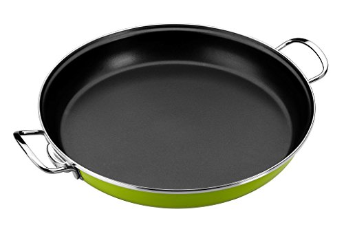 Imagen principal de Monix Lima - Paellera 36 cm de acero esmaltado verde con antiadherente