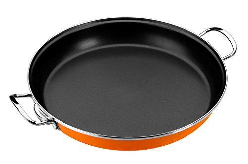 Imagen principal de Monix Mandarina - Paellera 32 cm de acero esmaltado naranja con antiad