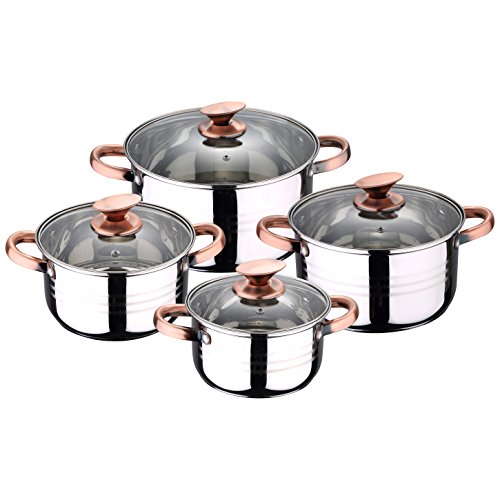 Imagen principal de Bateria 8pc acero inoxidable apta para inducción Colección San Ignac