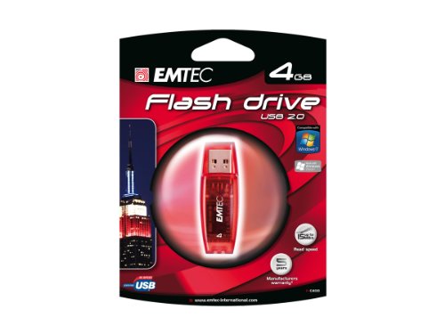 Imagen principal de Emtec EKMMD4GC400 - Memoria USB 2.0 4 GB, roja