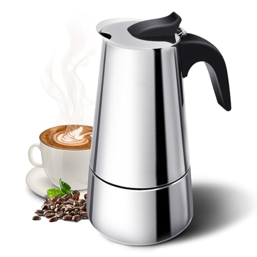 Imagen principal de Godmorn Cafetera Italiana,Cafetera espressos en Acero inoxidable430,Co