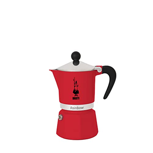 Imagen principal de Bialetti Rainbow Cafetera Italiana Espresso, 1 Taza, Aluminio, Rojo