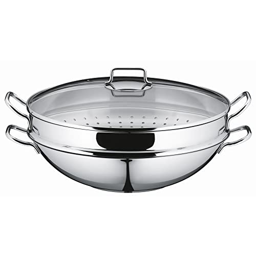 Imagen principal de WMF Macao - Wok 36 cm Apto para Inducción de 4 Piezas, con Tapa de Cr
