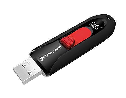 Imagen principal de Transcend JetFlash 590 - Memoria USB de 32 GB, Color Negro, USB 2.0