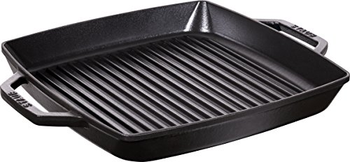 Imagen principal de Staub Grill Doble Asa Cuadrado Negro Sartén para Barbacoa, Hierro Fun