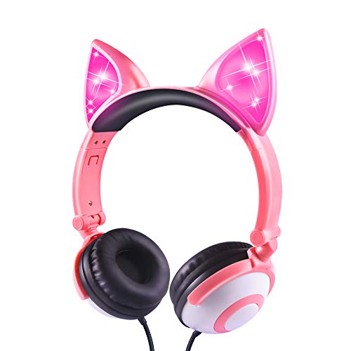 Imagen principal de LOBKIN Auriculares para niños en la Oreja con Orejas de Gato Que Bril