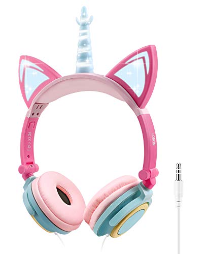 Imagen principal de Auriculares para niños, Auriculares Unicornio con Cable para niños, 