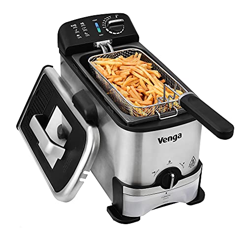 Imagen principal de Venga! Freidora Semiprofesional 3 L, Filtro de Aceite y Recipiente, 20