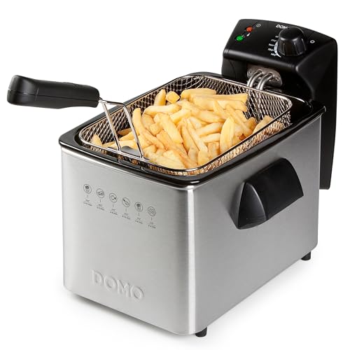 Imagen principal de Domo Freidora de acero inoxidable DO465FR, 3000 W, 4 litros