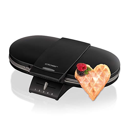 Imagen principal de Cloer 1320 Gofrera doble para 2 gofres de corazón clásico, 1200 Vati